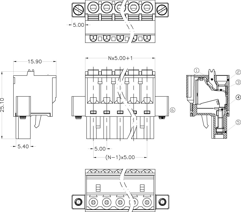 pcb terminal block connector