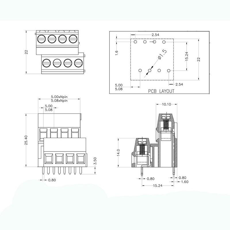 2 way terminal block