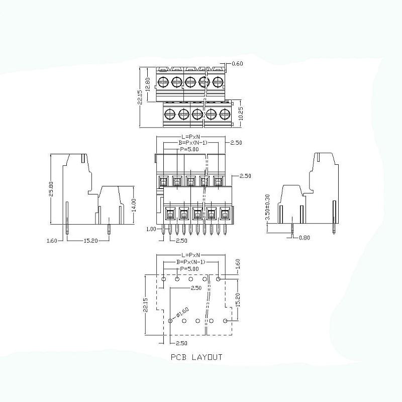 pluggable terminal block 2 pin