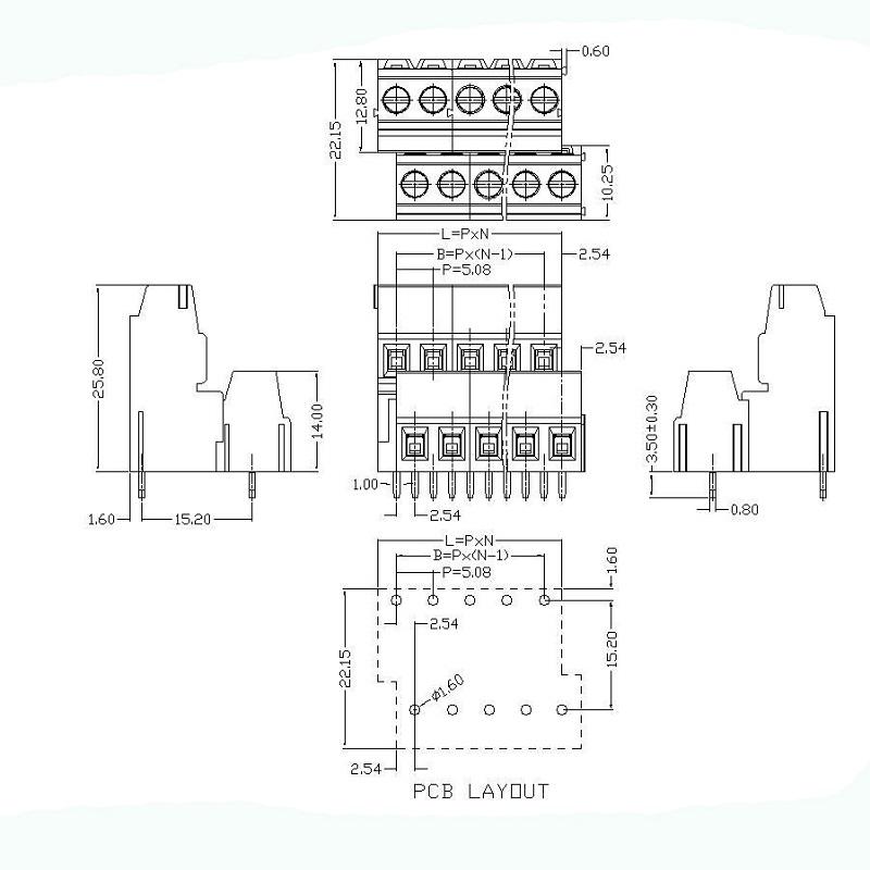 3 pole terminal block